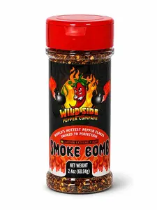 Smoke Bomb - World's Hottest Peppers Flakes - 432,000 SHU - Blended Together - Smoked Carolina Reaper, Scorpion Pepper, Ghost Pepper, Habanero Pepper & Chipotle Pepper