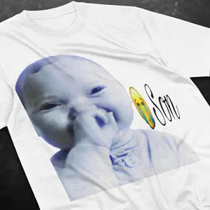 AI Baby Holding Laugh T-Shirt | Tuff Baby Meme Shirt | Viral TikTok Brainrot Tee
