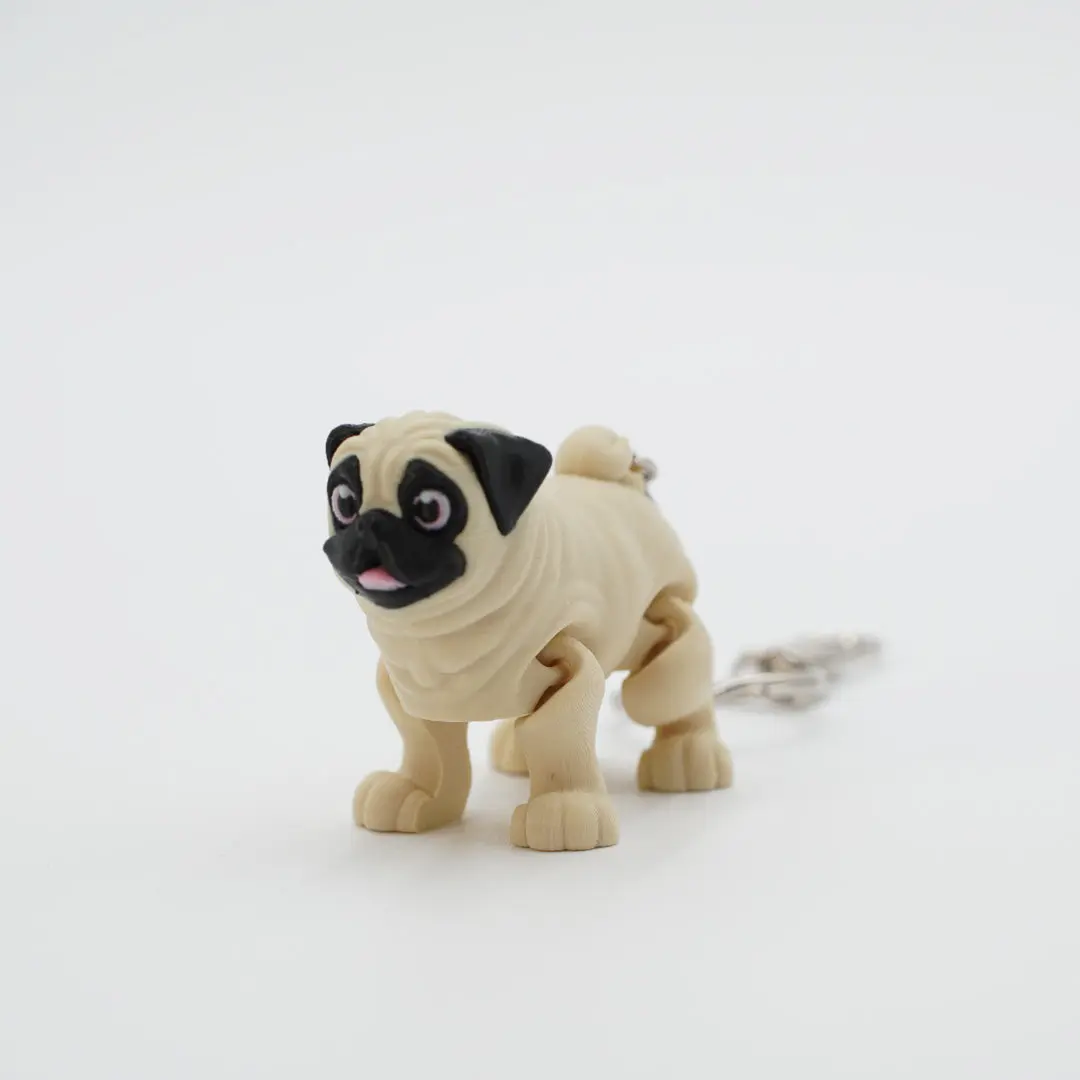 Pug Keychain - 3D