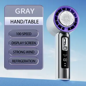Portable Handheld Turbo Fan 100 Wind Speeds Adjustable Mini Personal Fan Battery Operated Electric Eyelash Fan XIAOTREE