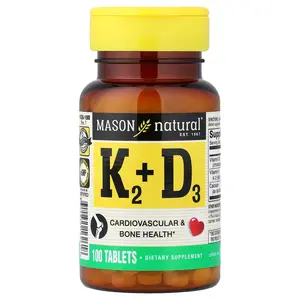 Mason Natural Vitamin K2 + D3, 100 Tablets