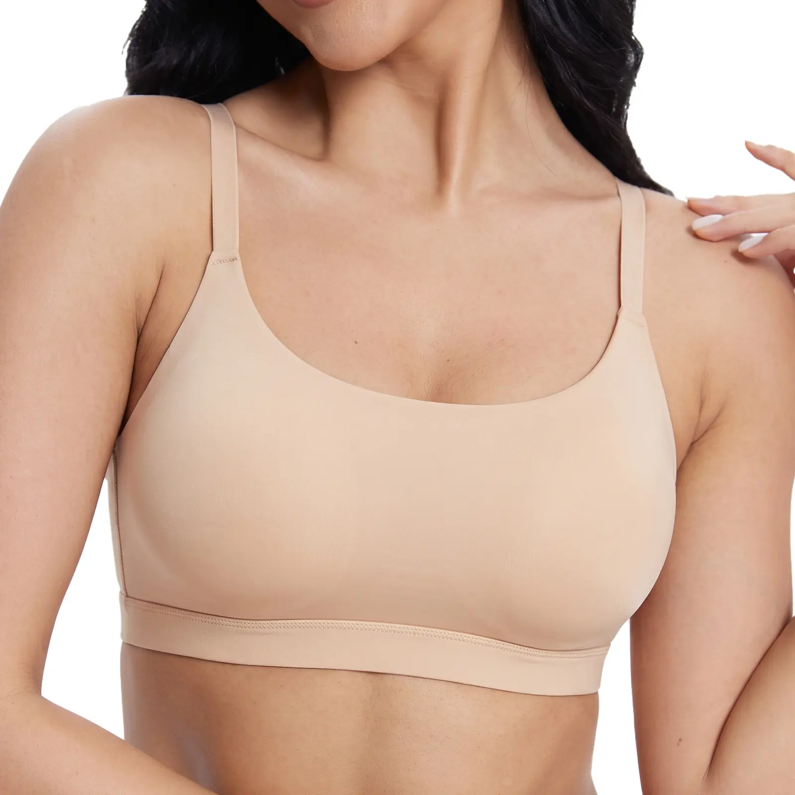 VRCOMFY  Women's Inbarely Bralettes Cami Bras No Underwire Wireless Seamless Unlined Comfort Sports Bra