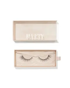 BLUETY Unwritten Rules Strip Lashes - Girl Code | 13mm Subtle Cat Eye Lashes, Wispy Lashes, Natural Lashes, Everyday Lashes, Lightweight Lashes, Clear Band Lashes, Thin Band Lashes, Cruelty Free,Vegan