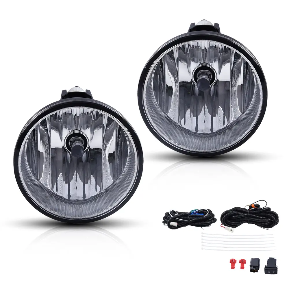Bumper Fog Lights Assembly Kit, Fit for 2005‑2011 Toyota Tacoma, Basic Driving Lamps with Bulbs Included, Direct Fit Plug‑and‑Play Replacement
