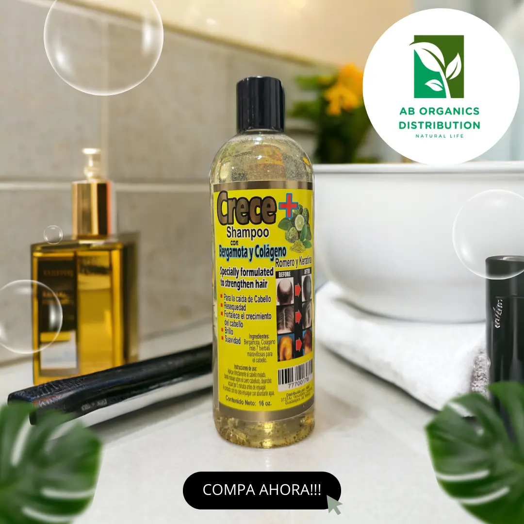 Shampoo Crece+Con Bergamota , Colageno Y Cocentrados con Romero y Keratina Conditioner Haircare