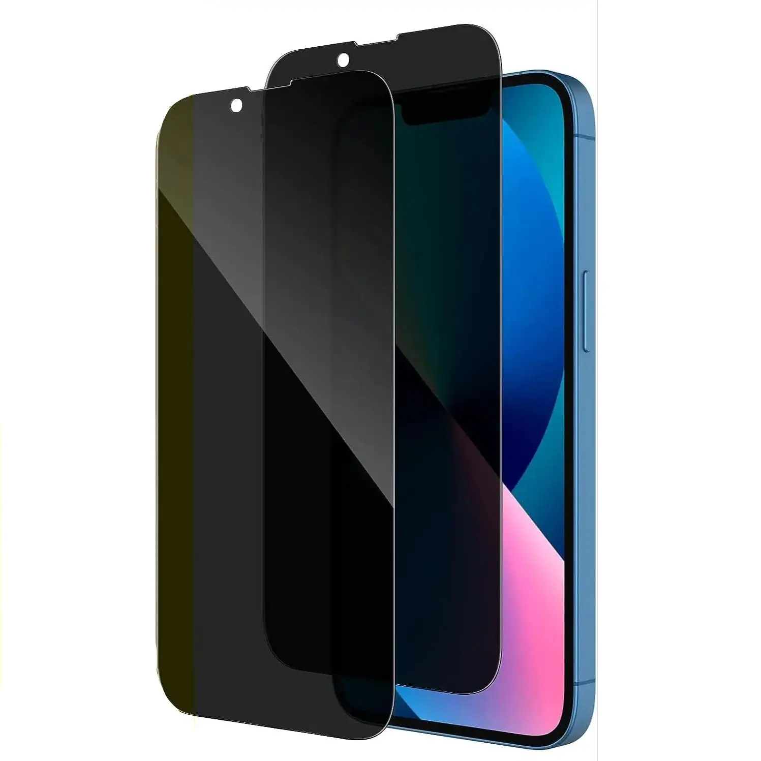 Tempered Glass Screen Protector, 2 Counts Full Coverage Privacy Screen Protector For iPhone, Mobile Phone Protection Accessories, Valentine's Day Gift