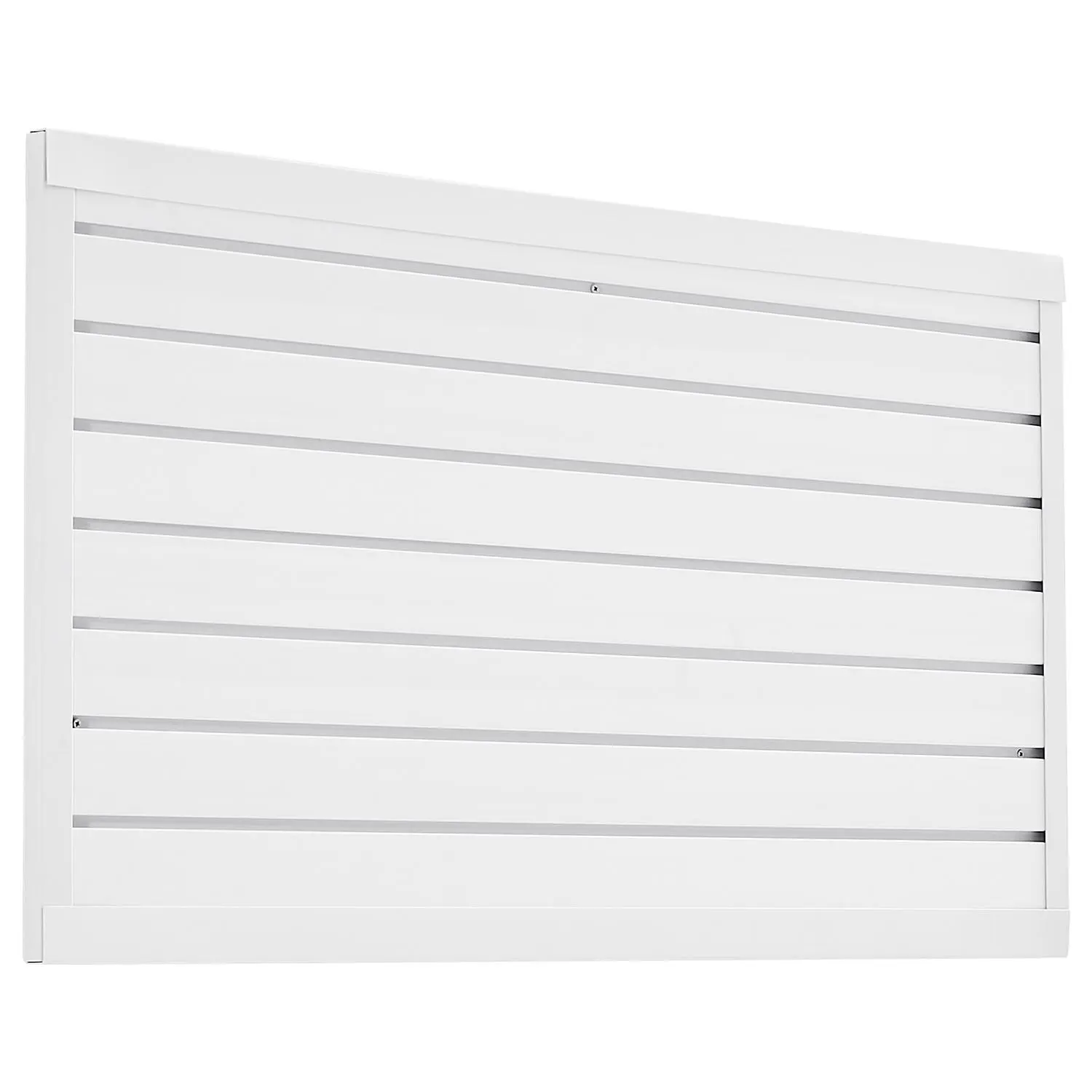 【toolupgrade】VEVOR Rectangular PVC Slat Wall Paneling - 2x4 ft Industrial Load-Bearing Fireproof Modular Adjustable Wall Board Panel with Coupling Structure, Easy-Install DIY Cutting White Slatwall for Garage Storage Organization