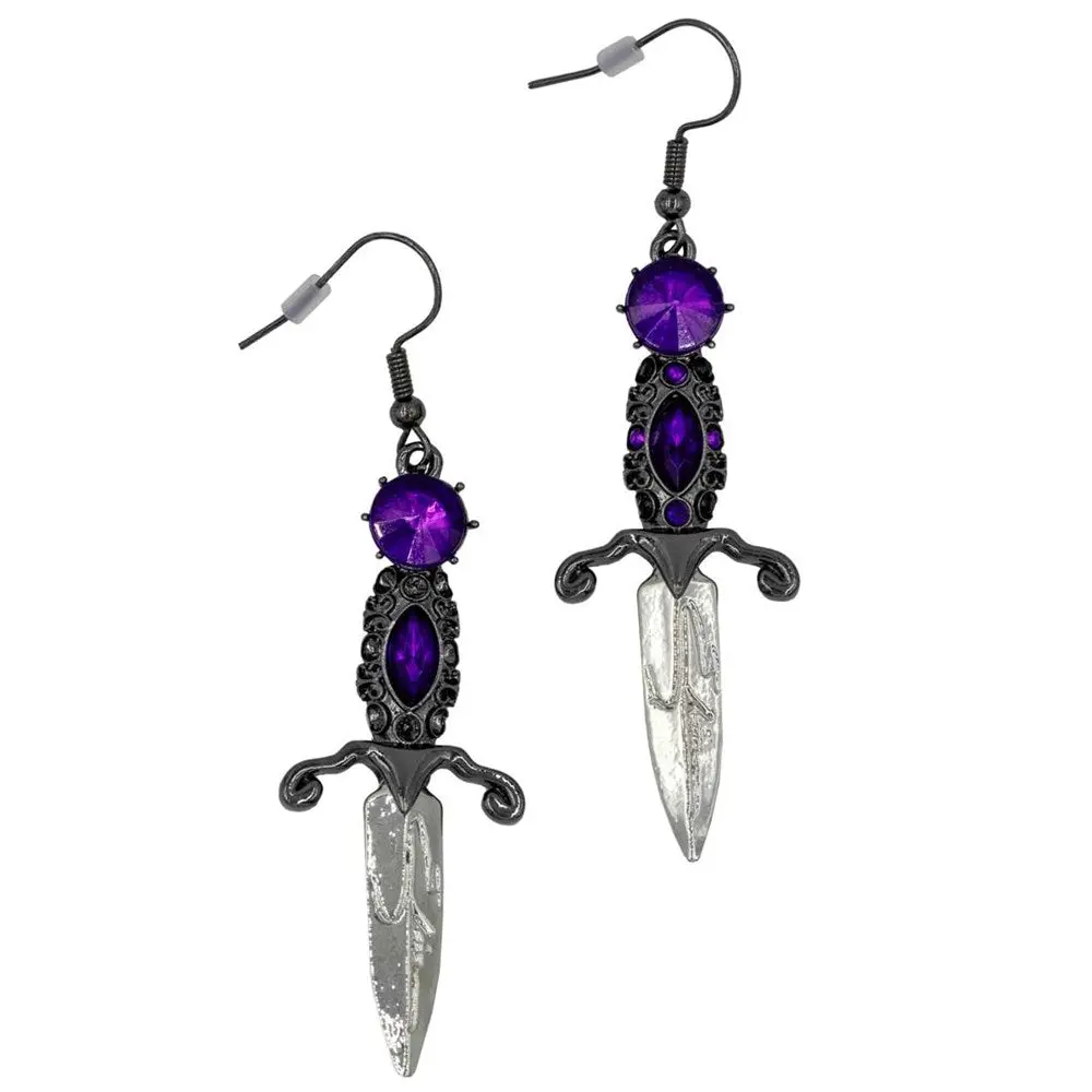 Elvira Dagger Earrings Purple Jewelry Elvira Dagger Earrings Purple Jewelry