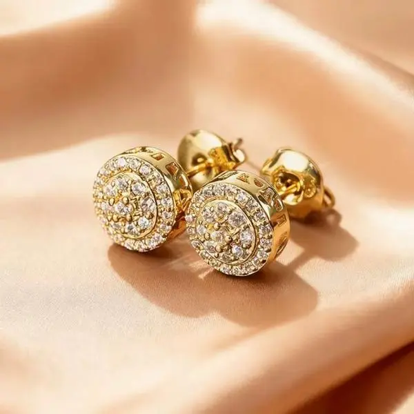【2026 TREND ALERT】 | Artisanal Pavé Round S925 Silver Stud Earrings | Moissanite/Zircon Dual Version | Anti-Allergy Soft Needle & Regular Box | Unisex