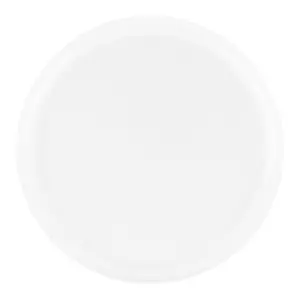 White Round Plastic Plates - Edge