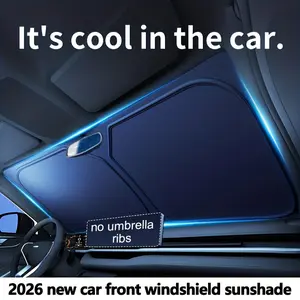 A car-specific windshield sunshade - heat insulation and UV protection, car interior accessory, split design, foldable for easy storage, suitable for most car models, sunshade curtain, car sunshade, car sunshade, windshield sun protection and heat