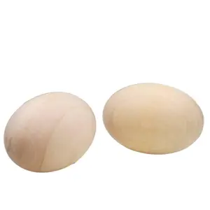 Realistic Wooden Eggs Easter Eggs Graffiti Hand-painted Lotus Wood Solid Wood Children's Pretend Play Drawing Toys