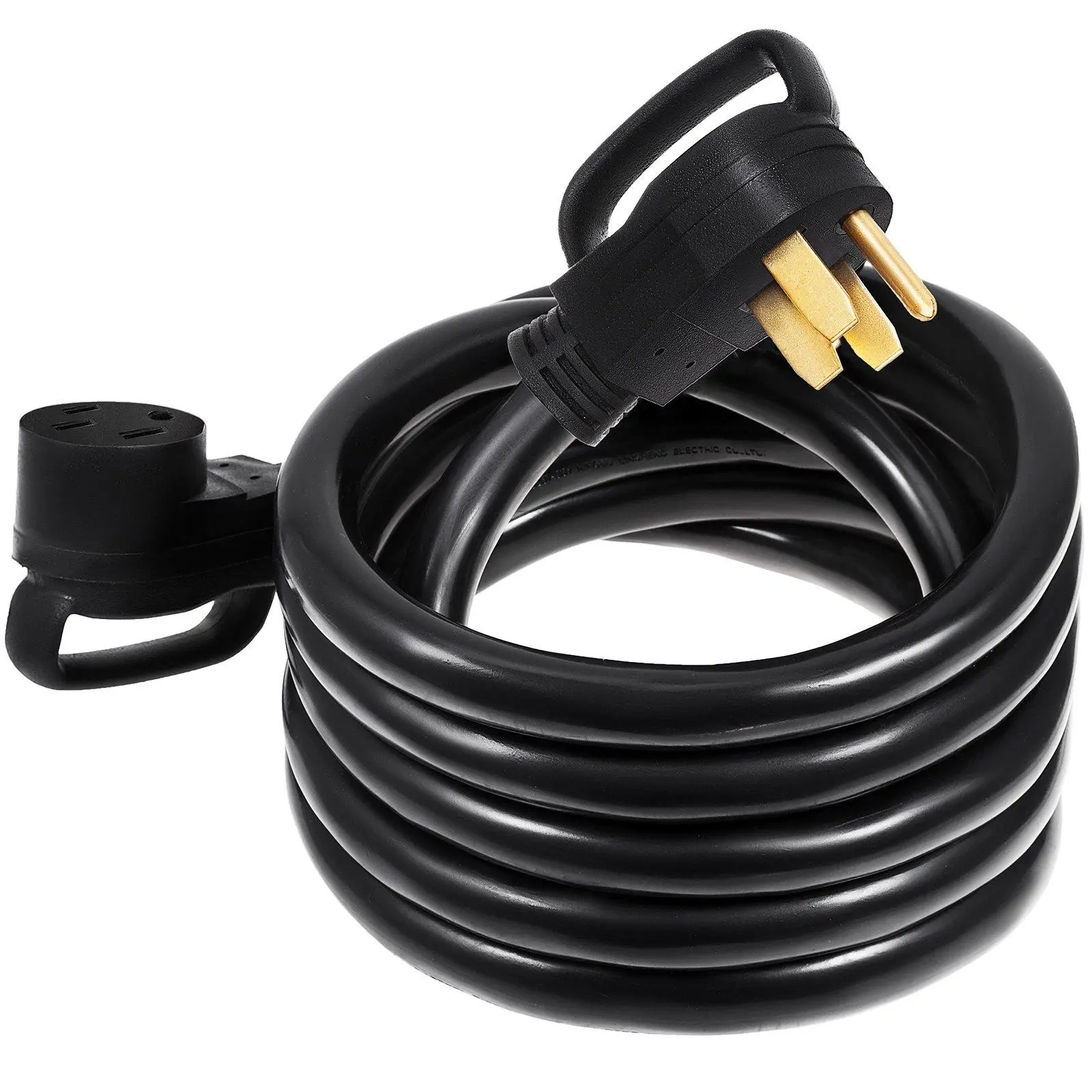 【Summerfinds】VEVOR 50Ft 50 Amp RV Extension Cord Durable Premium Power Cord RV 26.5mm Wire Diameter Extension Cord Copper Wire RV Cord Power Supply Cable for Trailer Motorhome Camper with Handles