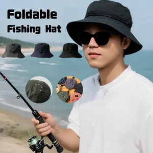 Foldable Fishing Hat, Quick-Dry Sun Protection Cap, Portable Outdoor Gear for Hiking & Camping, Ideal for Storage & Travel