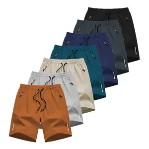 Men’s 7-pack shorts with zippered pockets, loose fit, casual drawstring waistband — breathable athletic shorts suitable for summer outdoor wear, ideal for everyday activities and vacations, and appropriate for all seasons., Men’s Shorts,summervibes