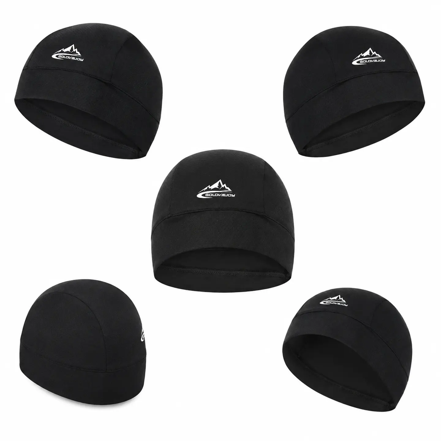 5Pcs Ice Silk Cycling Skull Cap Helmet Liner UPF50+ Sun Protection Quick Dry Breathable Mesh Sweatproof Stretch Lightweight Summer Running Biking Hiking Outdoor Cap for Men Women