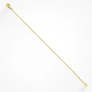EVRY JEWELS Gold or Silver Plated Women's Hypoallergenic Box Chain Bracelet