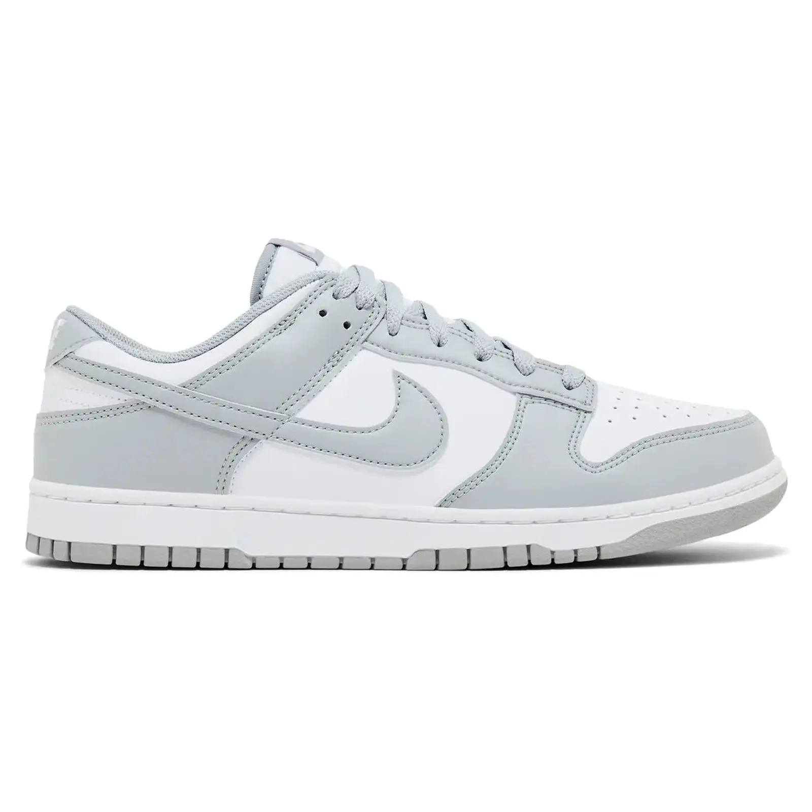 NIKE Men's Dunk Low 'White Light Smoke Grey' Comfortable Lace-up Low Top Casual Sneakers for All Seasons, Brand New (HF5441-105), Brand New Original