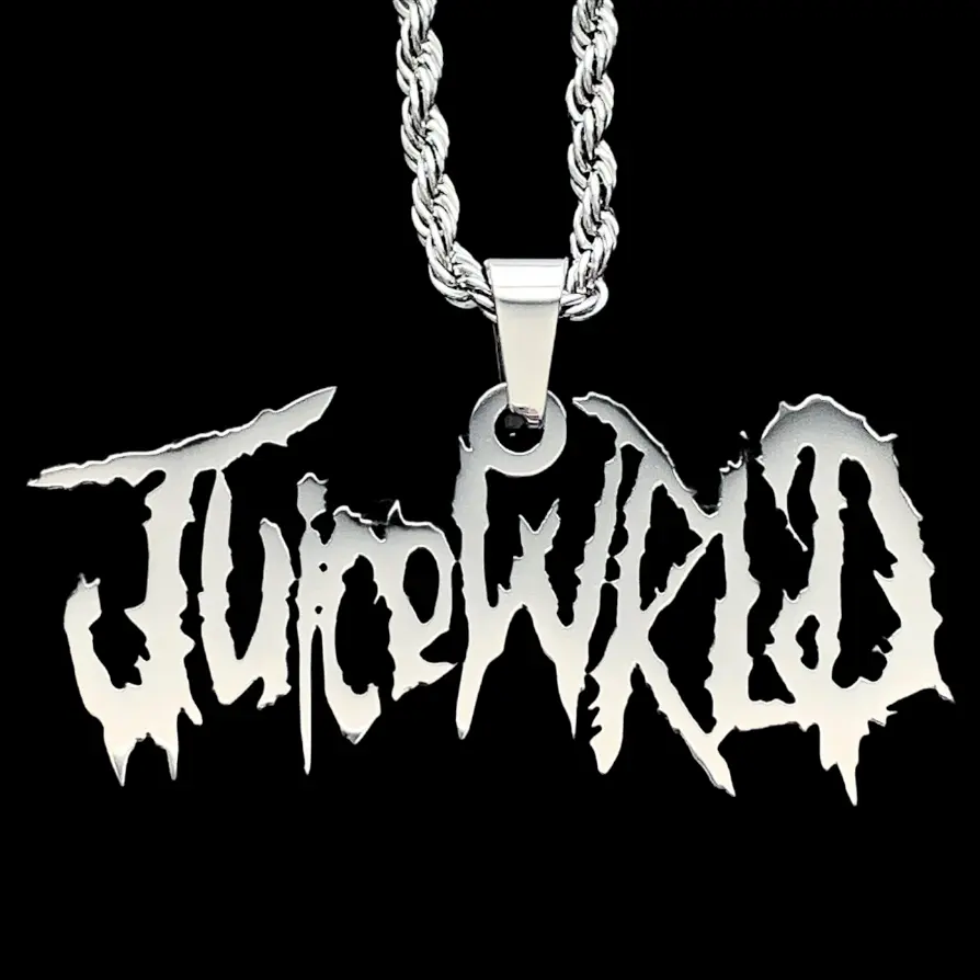 WRLD Abyss Necklace 1.5" Mirror Polished Juice Pendant Laser Cut Stainless Steel Chain Hypoallergenic Mirror Quality Reflective Surface Choice of Chain Free Gift Included