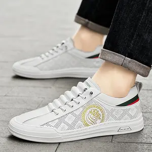 (New)Men's British Style Sneakers - Low-Top Lace-Up/Slip-On Round Toe Shoes Suitable for Business Casual & Casual Attire, All-Season Comfortable Breathable Upper & Sole, Wide Size Range (/)