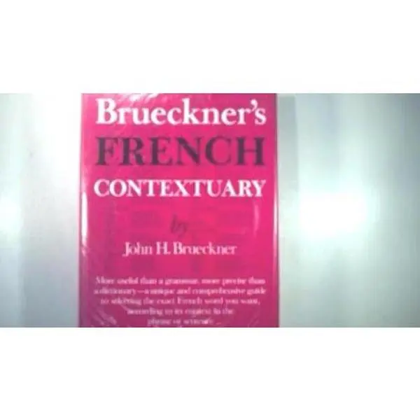 USED-Brueckner's French Contextuary by John Holland Brueckner (Hardcover)