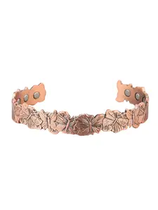 Women's Copper Magnetic Bracelet, Adjustable Magnetic Cuff Bangle, Mothers Day Butterfly Design, All-Season Wear, Non-Plated Metal, Adjustable Bangle Jewelry