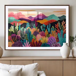 Abstract Kusama Print - Landscape Canvas Wall Art Print -