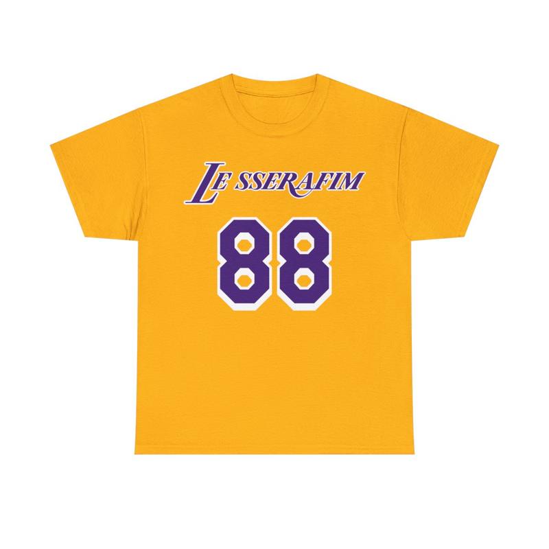 LE SSERAFIM K-POP Unisex Basketball Jersey Cotton Crew Neck Tee (Yunjin)