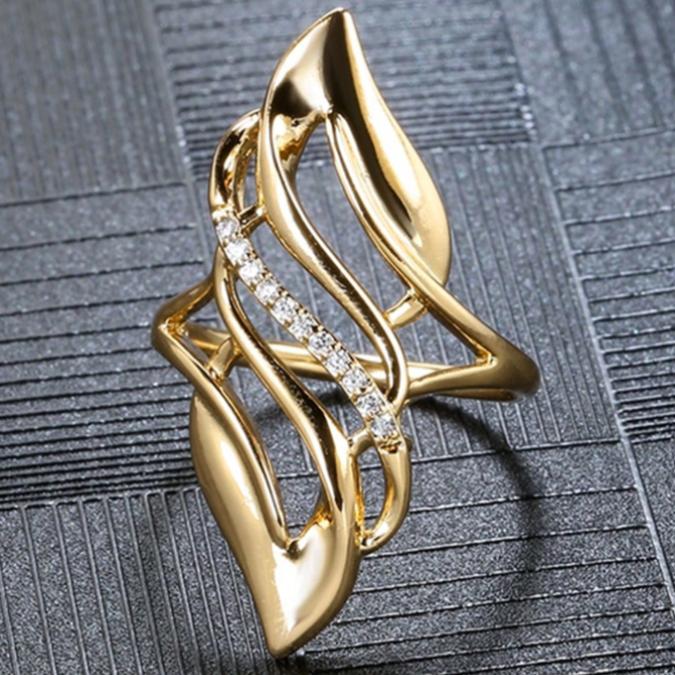 Cubic Zirconia Elegant Ring for Women – Wedding & Engagement Dainty Crystal Band Jewelry