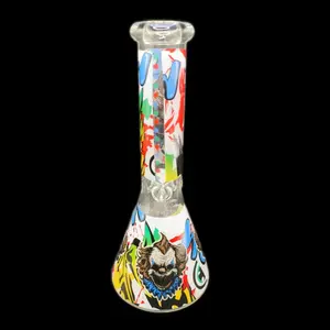 26cm High Borosilicate Glass Vase, Patterned Glow-In-The-Dark Reusable Vase, Easy to Clean Handmade, Direct Factory Sale