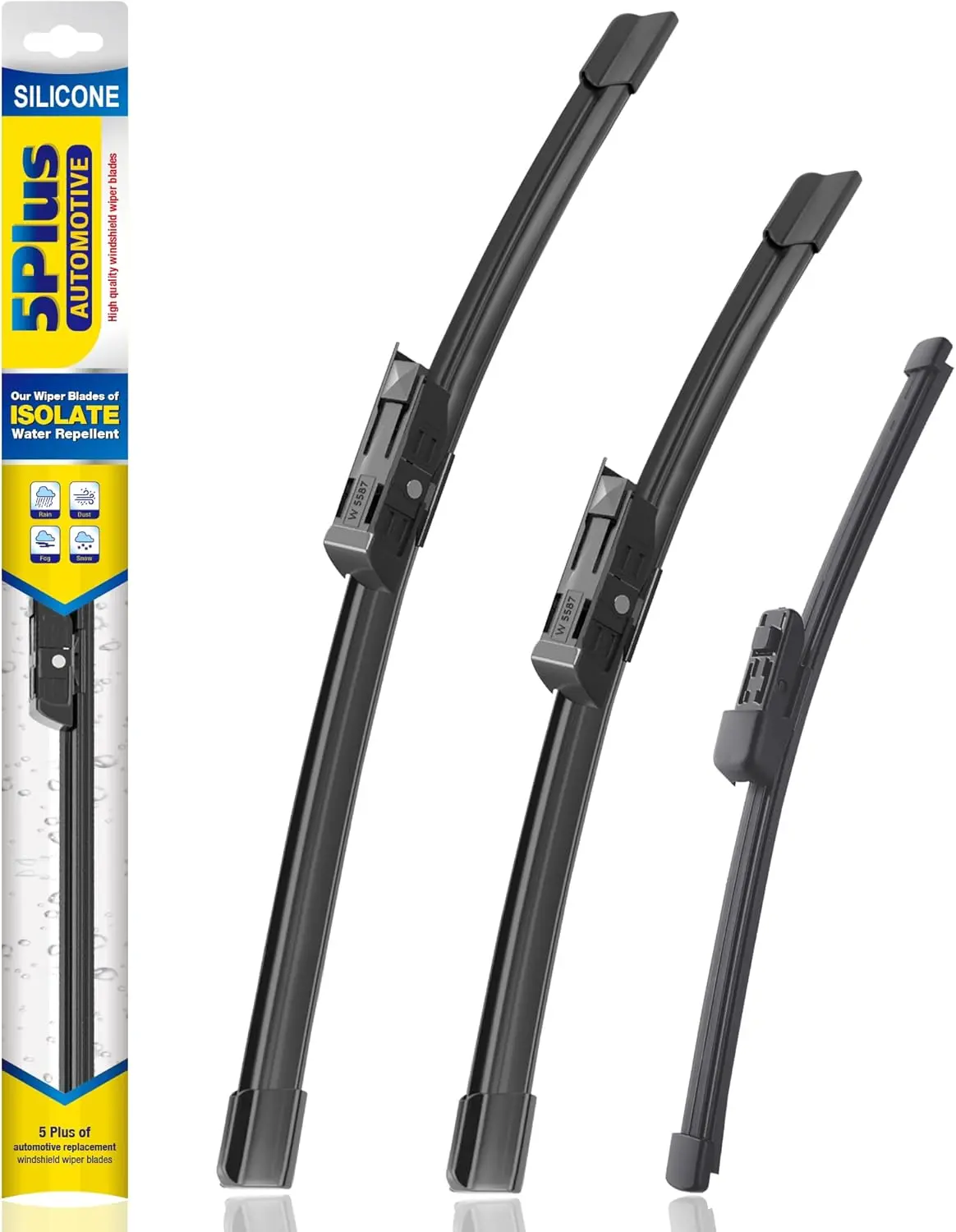 ®   Silicone Windshield Wipers Replacement for 2018-2022 Volkswagen VW Tiguan Wiper Blades(Set of 3),Automotive Replacement Windshield Wiper Blades For My Car-25"/22"/15"