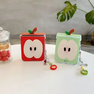 Cute Creative 3D Fruit Petiole Pendant Case for Samsung Galaxy Z Flip7 6 5 for Xiaomi MixFlip2 mixflip OPPO Find N3 Flip Cover