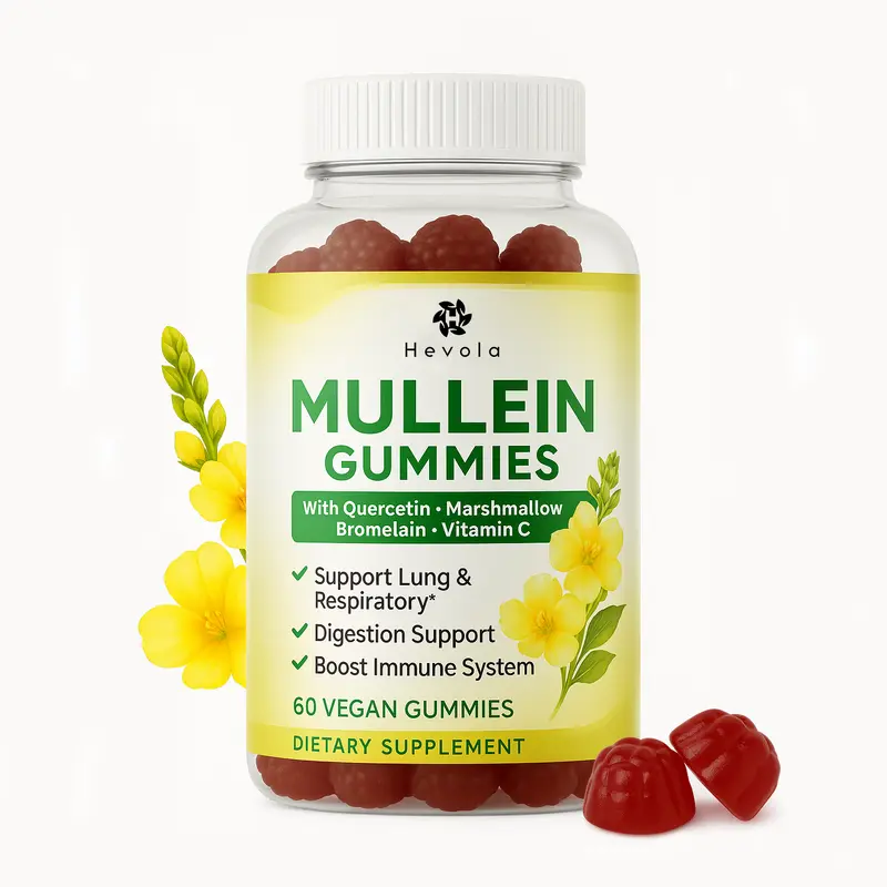 9 in 1 Mullein Gummies for Lung Cleanse & Lymphatic Drainage*, Extra Strength Mullein Leaf Extract w/Quercetin, Bromelain, Elderberry & Marshmallow for Respiratory & Immunity,Vegan