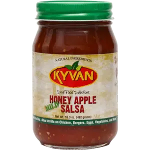 KYVAN Mild Honey Apple Salsa Sauce - Perfect for Dressings Dipping and Cooking Flavor Garlic Made in the USA with Fresh Ingredients