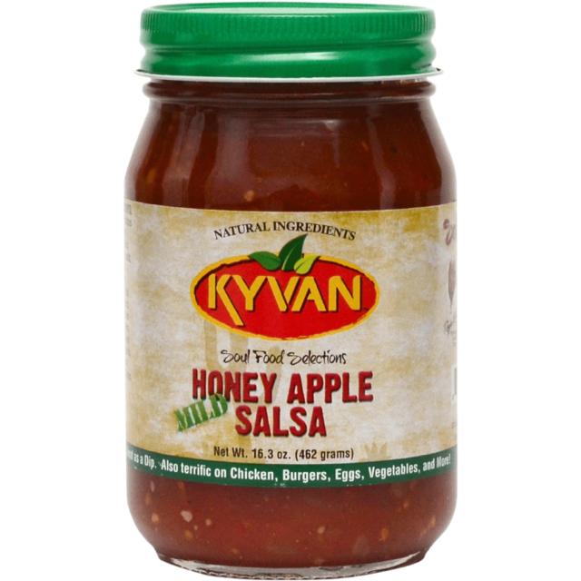 KYVAN Mild Honey Apple Salsa Sauce - Perfect for Dressings Dipping and Cooking Flavor Garlic Made in the USA with Fresh Ingredients