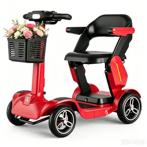 Foldable 4-Wheel Electric Mobility Scooter for Seniors, Health & Medical Equipment with Anti-Slip Design, 60KM Long Range, Easy Operation, Ideal for Daily Outings & Shopping