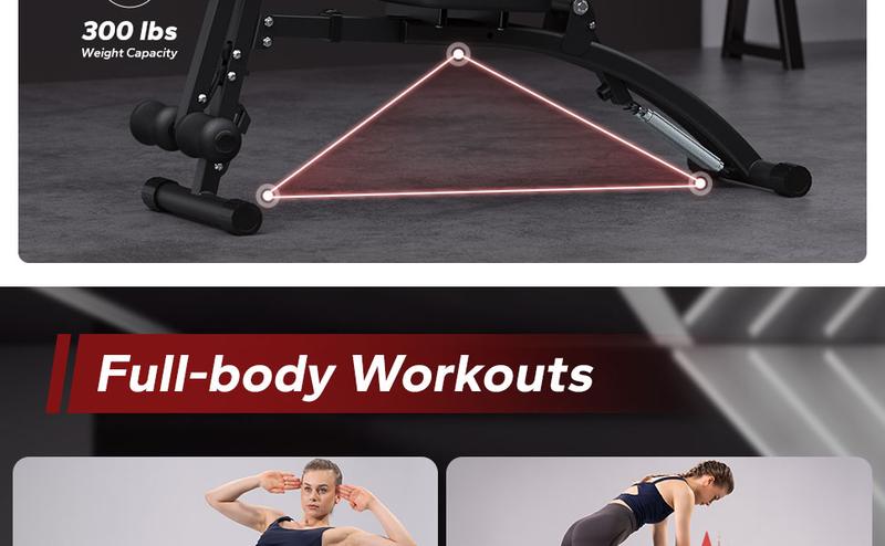 MERACH Multi-Functional Adjustable Ab Machine Workout Bench Sit Up Machine Push Up Exercise Chair for Home Gym
