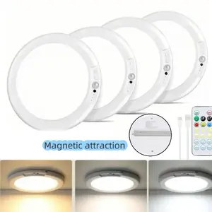 Motion Sensor Ceiling Light with Magnetic Mount, Rechargeable Battery Powered Light, Remote Control for Closet, Shed & Porch