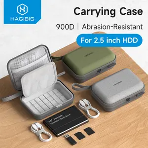 Hagibis 2.5 inch Hard Drive Carrying Case Portable Storage Bag External Drive Case for Organizing HDD and Electronic Accessories