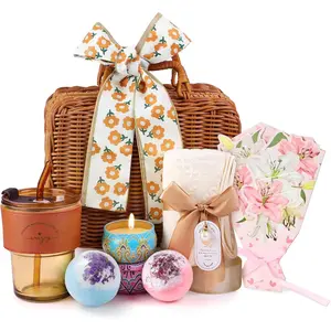 Mother's Day Gift Baskets for,Happy Birthday Bath Set Relaxing Spa Gift Baskets Ideas for,Her,Mom, Sister, Coworker, Wife, Girlfriend,Luxury Get Well Soon Self Care Gifts for.