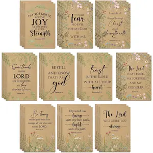 200 count  Verse Prayer Journal Notebook for Women Christian Notepads Gifts Mini Inspirational Religious Note Pads for Mother's Day Church Teacher Sunday School 3.15 x 5 Inch (Brown)