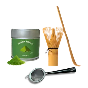 Matcha Sunday Ceremonial Matcha Starter Bundle - 30g tin - Traditional Green Tea, Smooth, Vibrant, Savory, Stone Grind