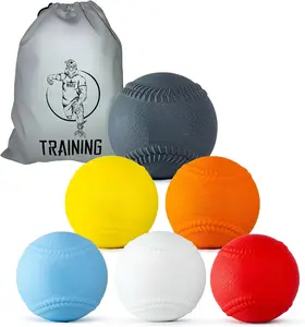 Balls - Velo Set (Soft Shell Plyo Baseball)  Plyo with Seams Velocity Development Set - 6 Weighted Baseballs