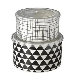 4-Piece Ceramic Baking Dish & Lid Set - Medallion