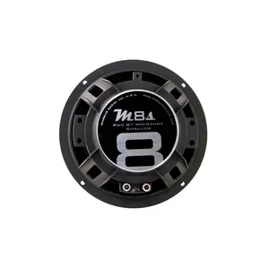 Massive Audio M8S Pro 8" Mid-Range Shallow Mount Speaker 140W 4 Ohm with Cast Aluminum Basket & Neodymium Magnet for Enhanced Performance Durable & Lightweight