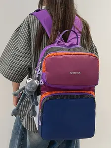 Vibrant Color Multifunctional Backpack for Women with Multiple Compartments Perfect for Outdoor Travel School and Daily Use