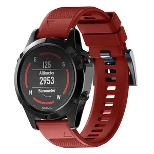Watch Strap Replacement Wristband For Garmin 26mm 20mm 22mm For Garmin Fenix 3/3 HR/5/5 Plus/5S Outdoor Sport Silicone Watchband