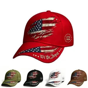 Unisex Patriotic Memorial Cap, Lightweight Adjustable Baseball Hat for Festivals & Outdoor Wear
