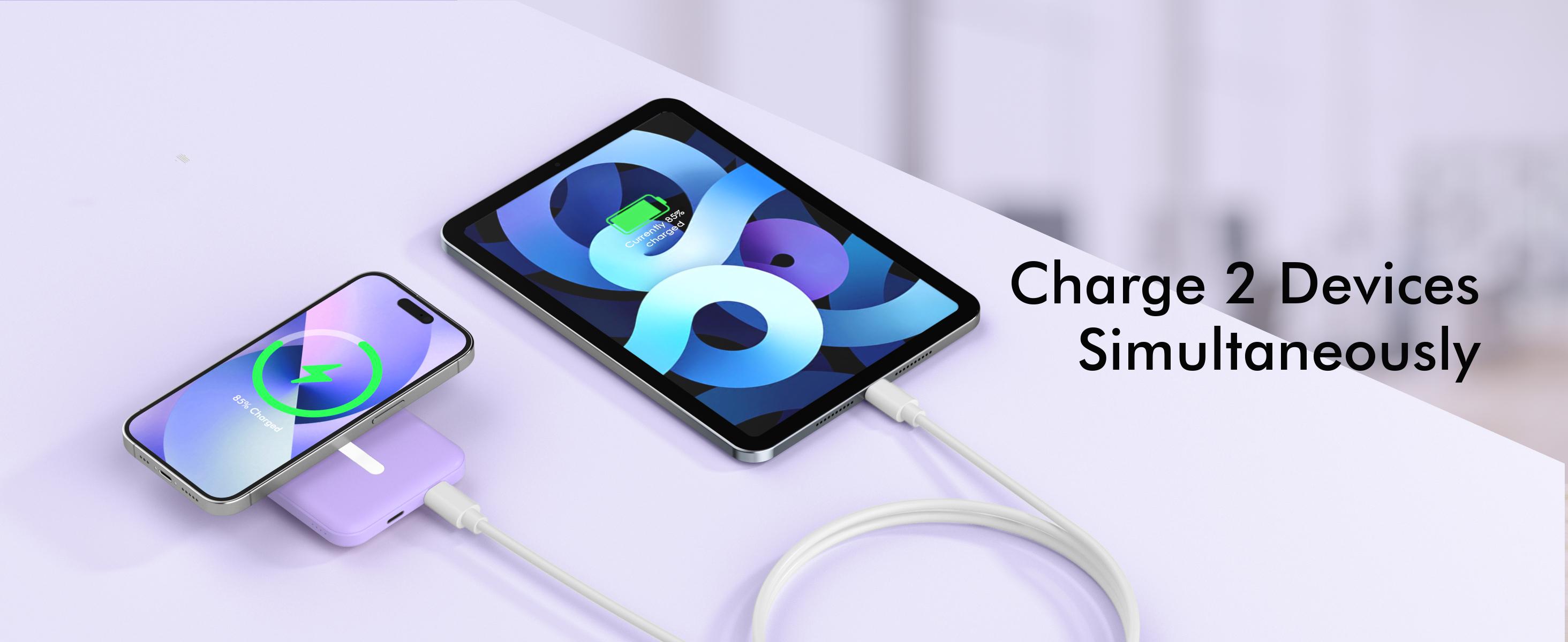 power bank portable charger power bank power bank charger magnetic power bank 5000mAh Magnetic Power Bank MagSafe Wireless Fast Charger for iPhone 12–17 Pro/Pro Max, Compact Portable Battery Pack lithium ion travel essential usb type