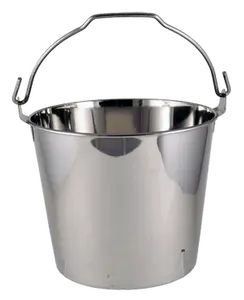 Tool and Tip Bucket with Handle - Stainless Steel